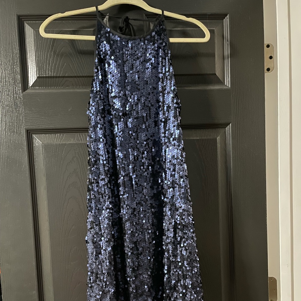 Large Navy Sequin Dress